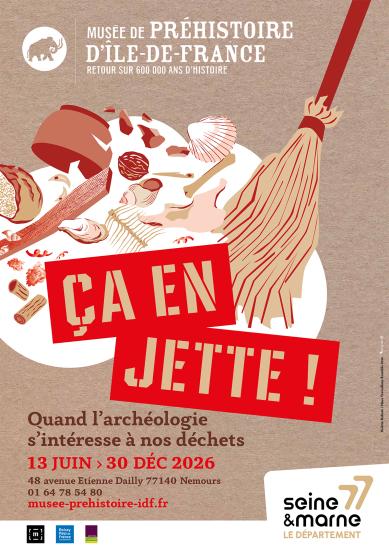 Affiche de l'exposition "ça en jette. Quand l'archéologie s'intéresse à nos déchets"